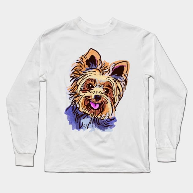 The Yorkie Love of My Life Long Sleeve T-Shirt by lalanny